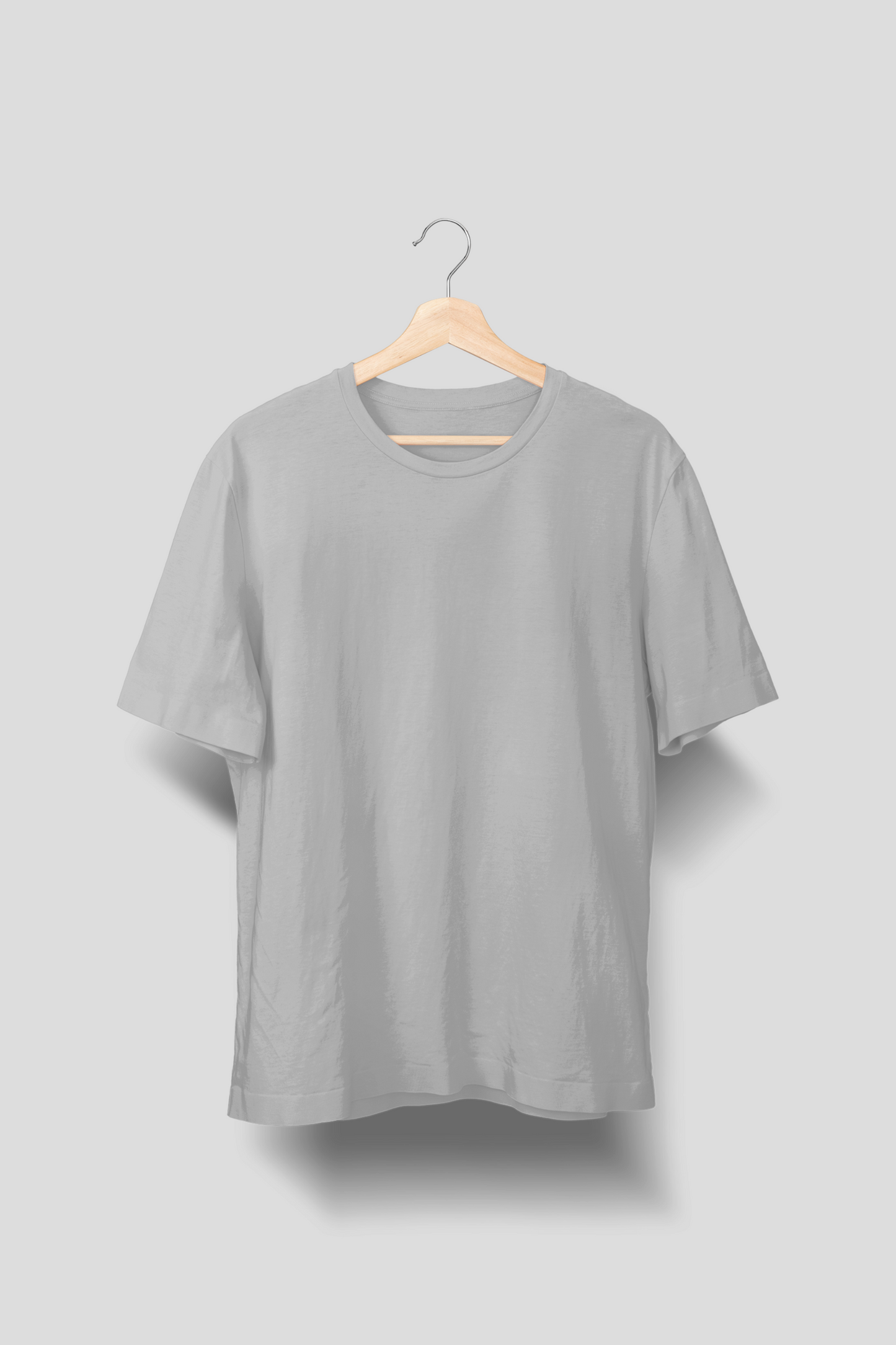 Solid Melange Grey T-Shirt