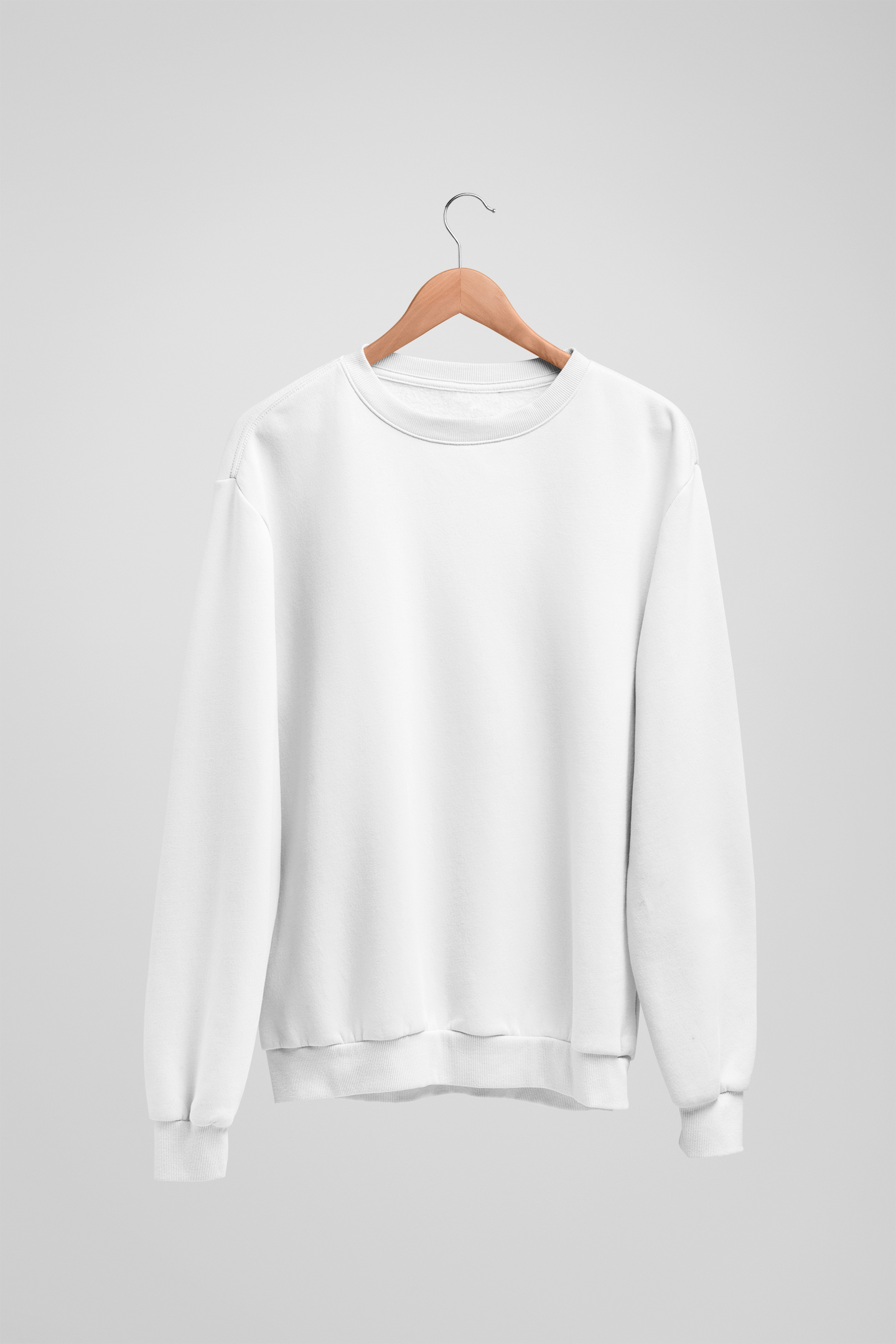 Solid White Sweatshirt