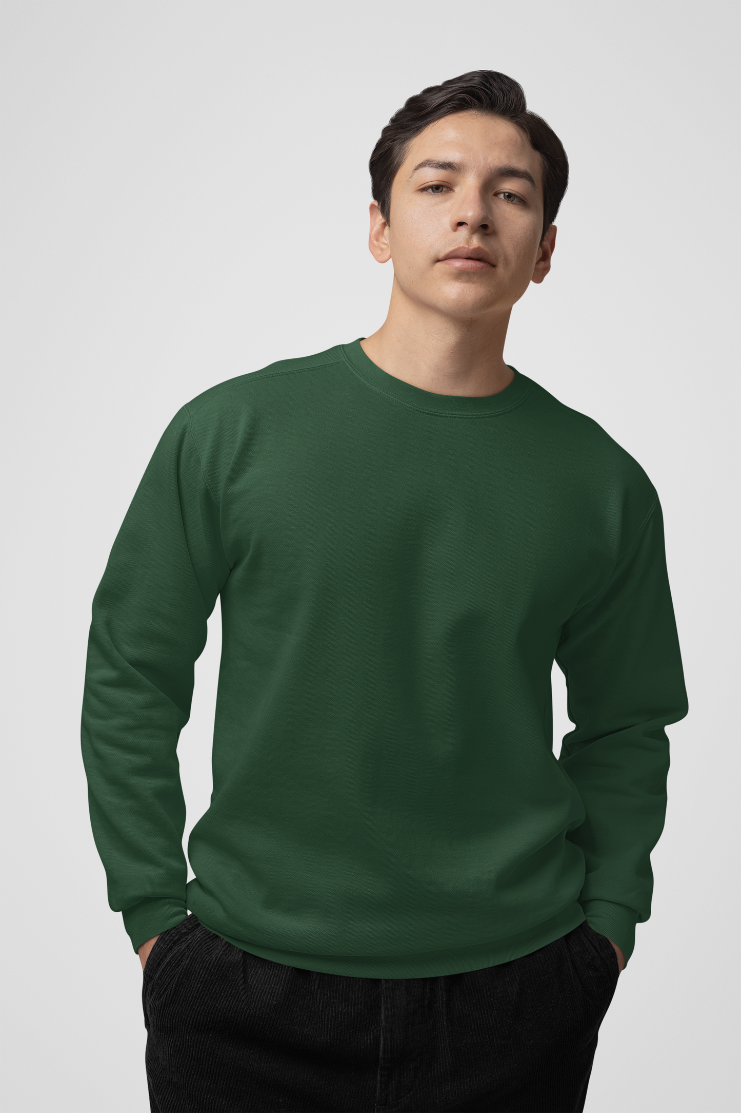 Solid Olive Green Sweatshirt