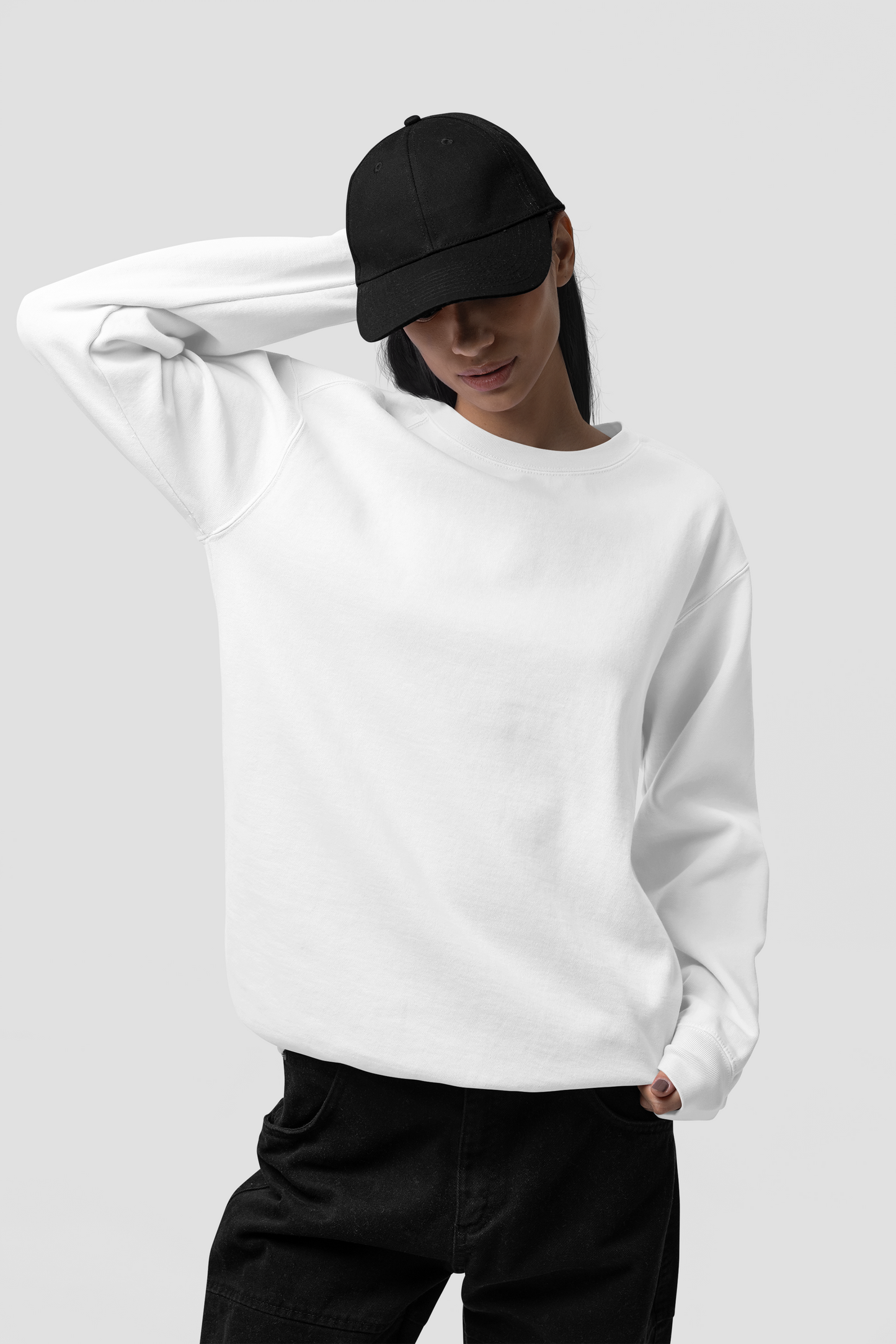 Solid White Sweatshirt