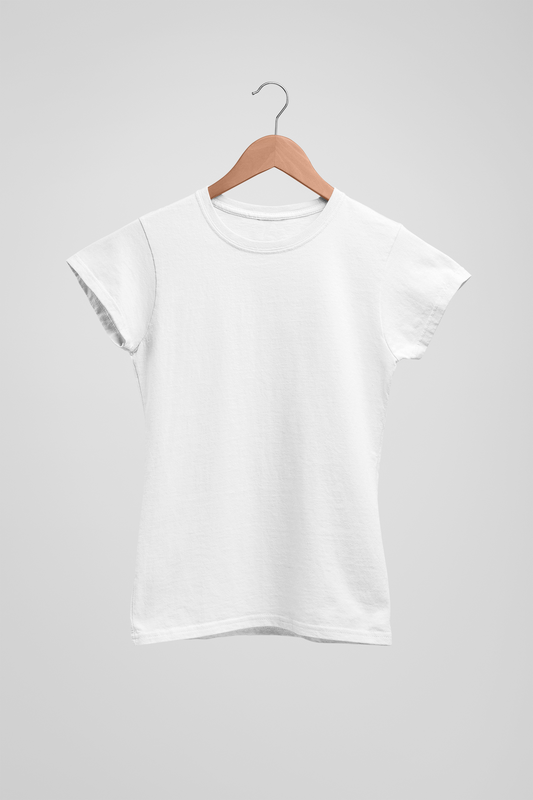 Solid Women's White T-Shirt