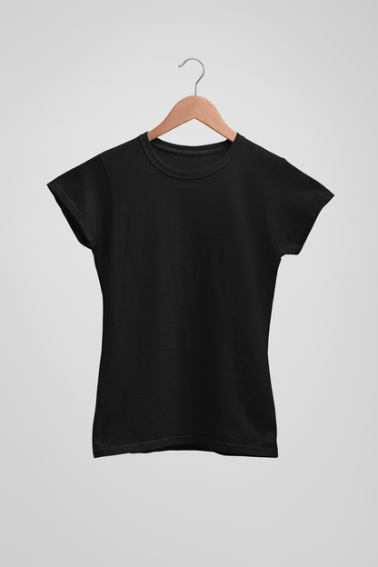 Solid Women's Black T-shirt