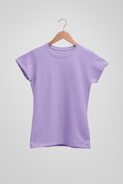 Solid Women's Lavender T-Shirt