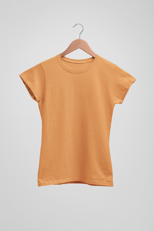 Solid Women's Mustard Yellow T-Shirt