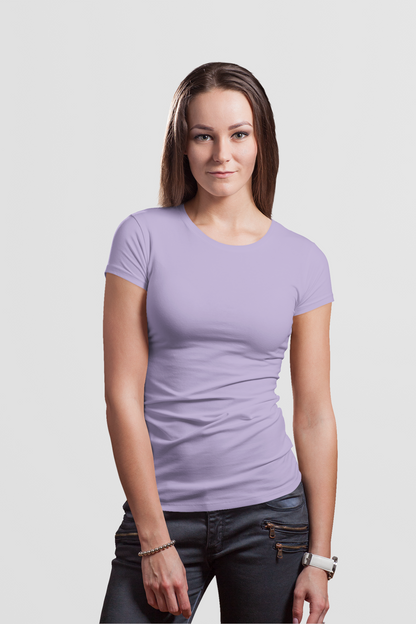 Solid Women's Lavender T-Shirt