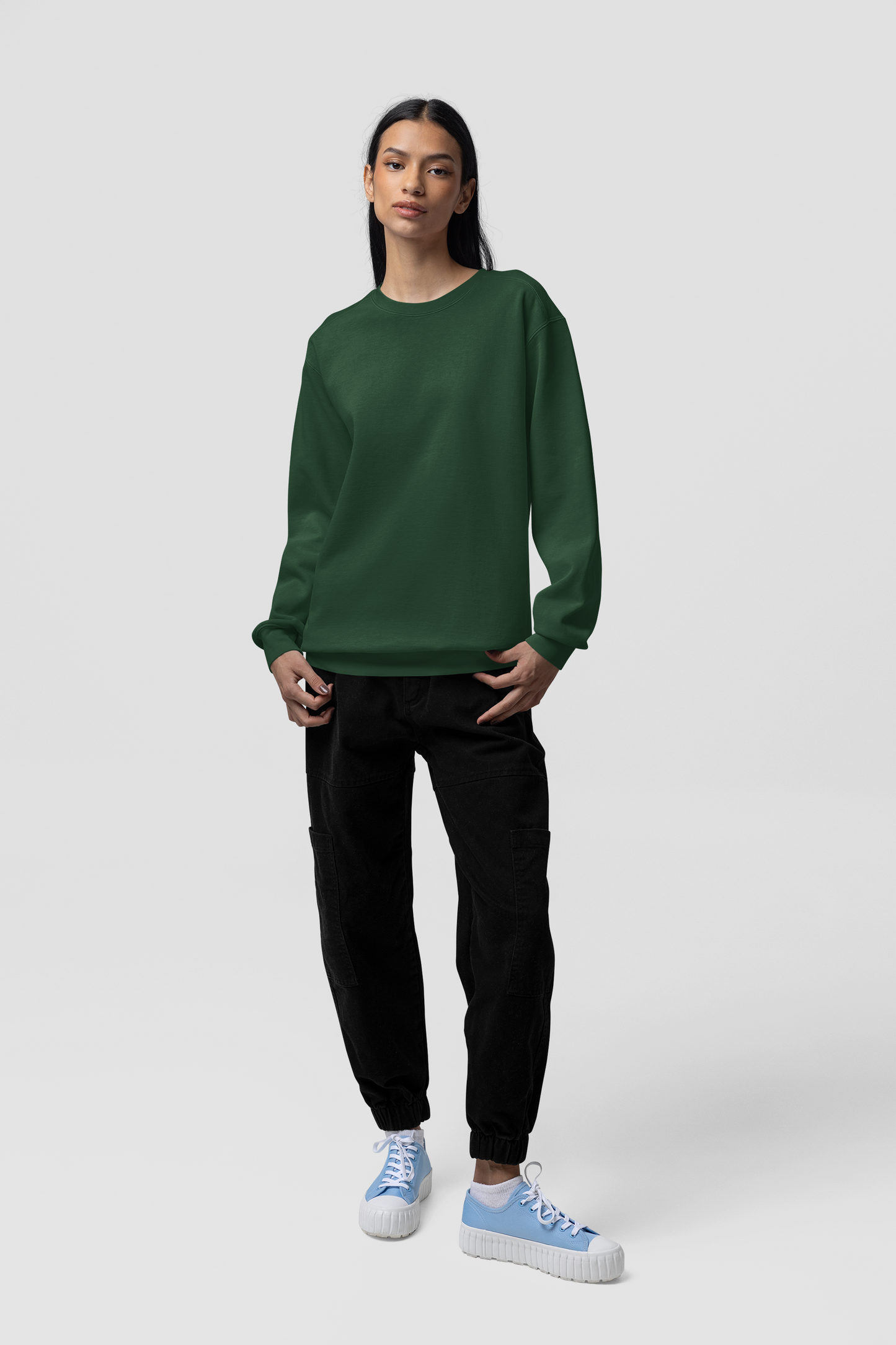 Solid Olive Green Sweatshirt